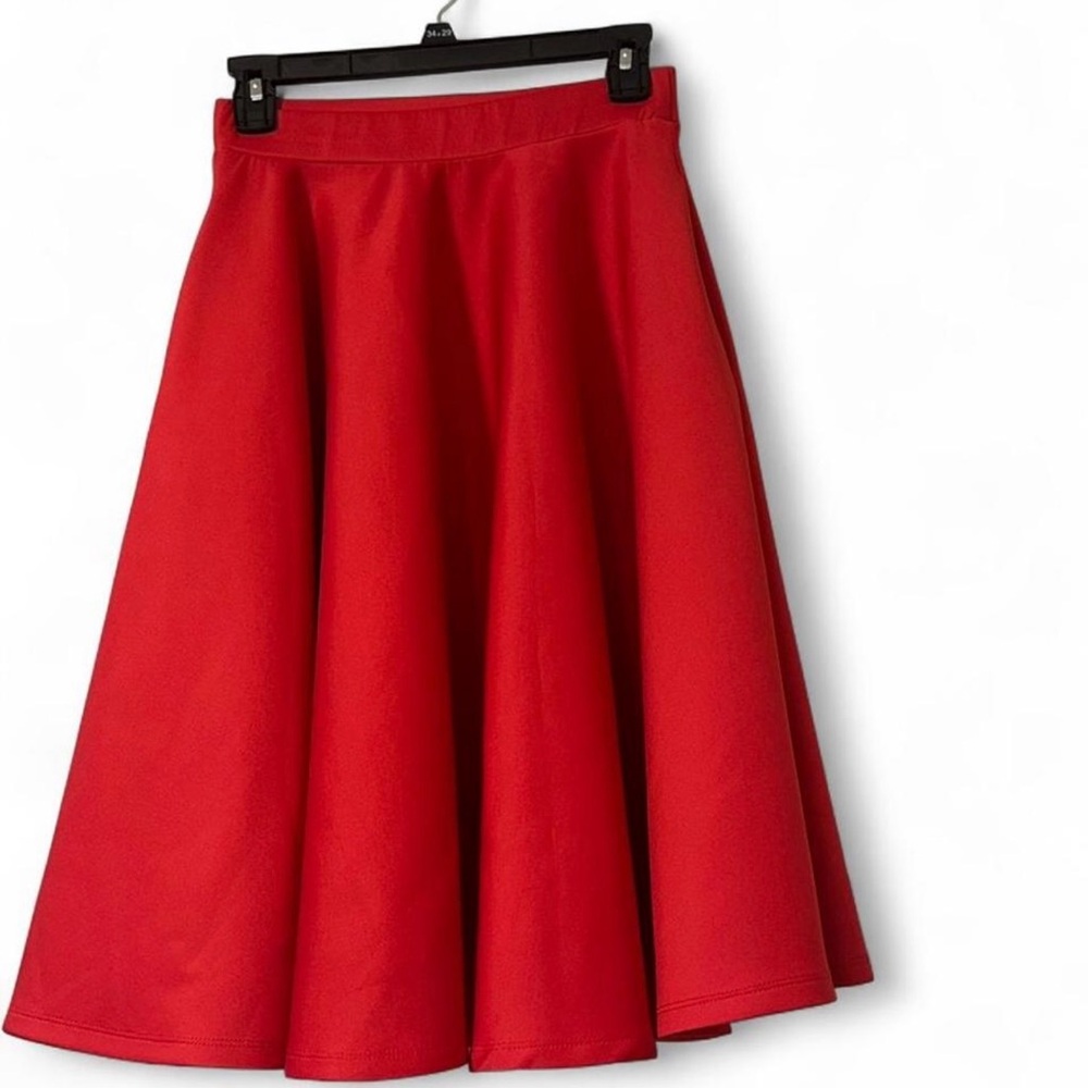 ASOS Bright Red Skater Skirt. Size 4